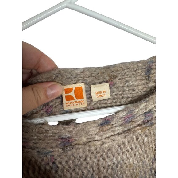 Hugo Boss Orange Womens Multicolor Knit Sweater Made In Turkey Crew Neck - Picture 2 of 6